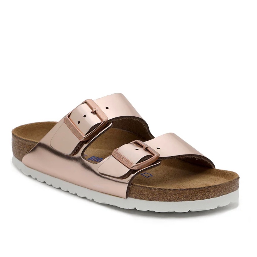 Birkenstock Arizona Sandal - Women’s - Rose Gold Metallic